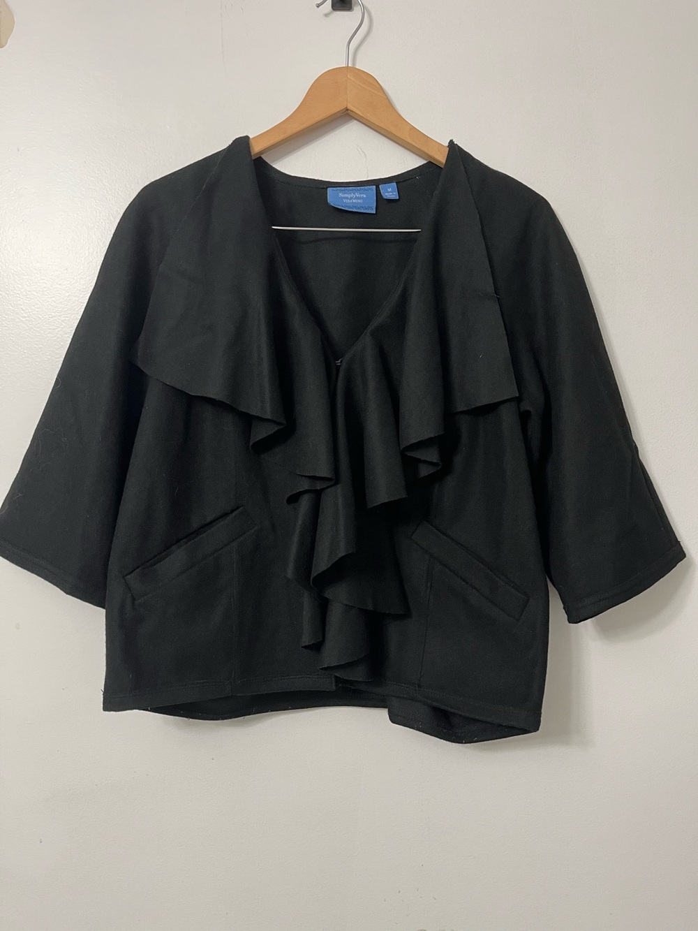 Simply Vera Wang open front blazer/jacket